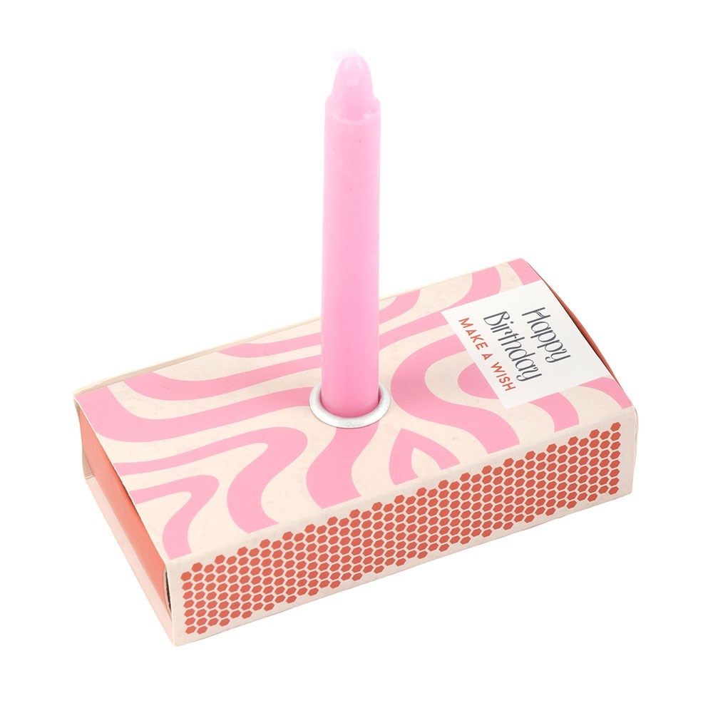 Something Different - Set of 3 Happy Birthday Candles in a Box Bougie Parfumée - Rose